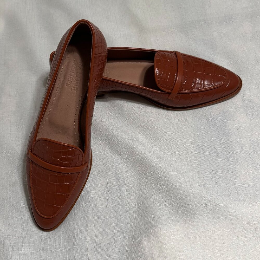 Malone Soulier Barry Croco Slip-On Loafers